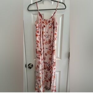 Nikki & Erin Floral Button Front Spaghetti Strap Dress